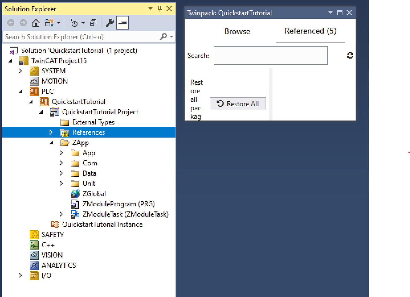 Integration of Twinpack in TwinCAT XaE Shell